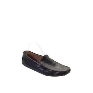 Tods Mens Leather Square Toe Slip On Loafers Brown Size 9